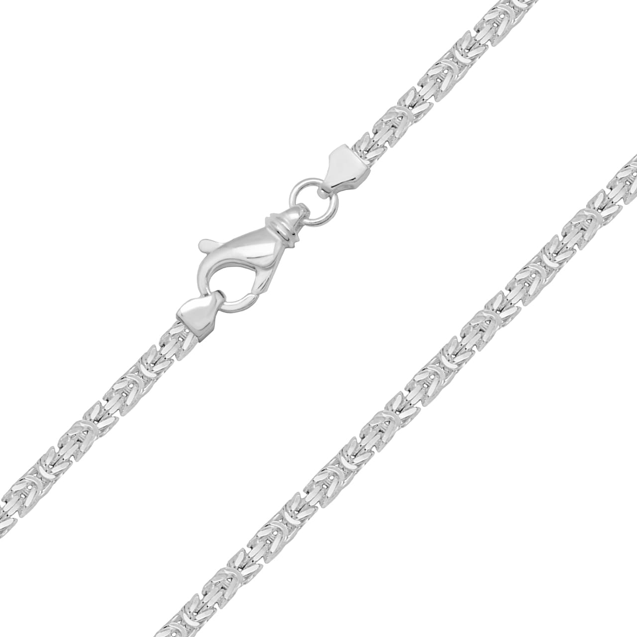 Byzantine Chain Necklace Heracles 3.8 mm, 925 Sterling Silver