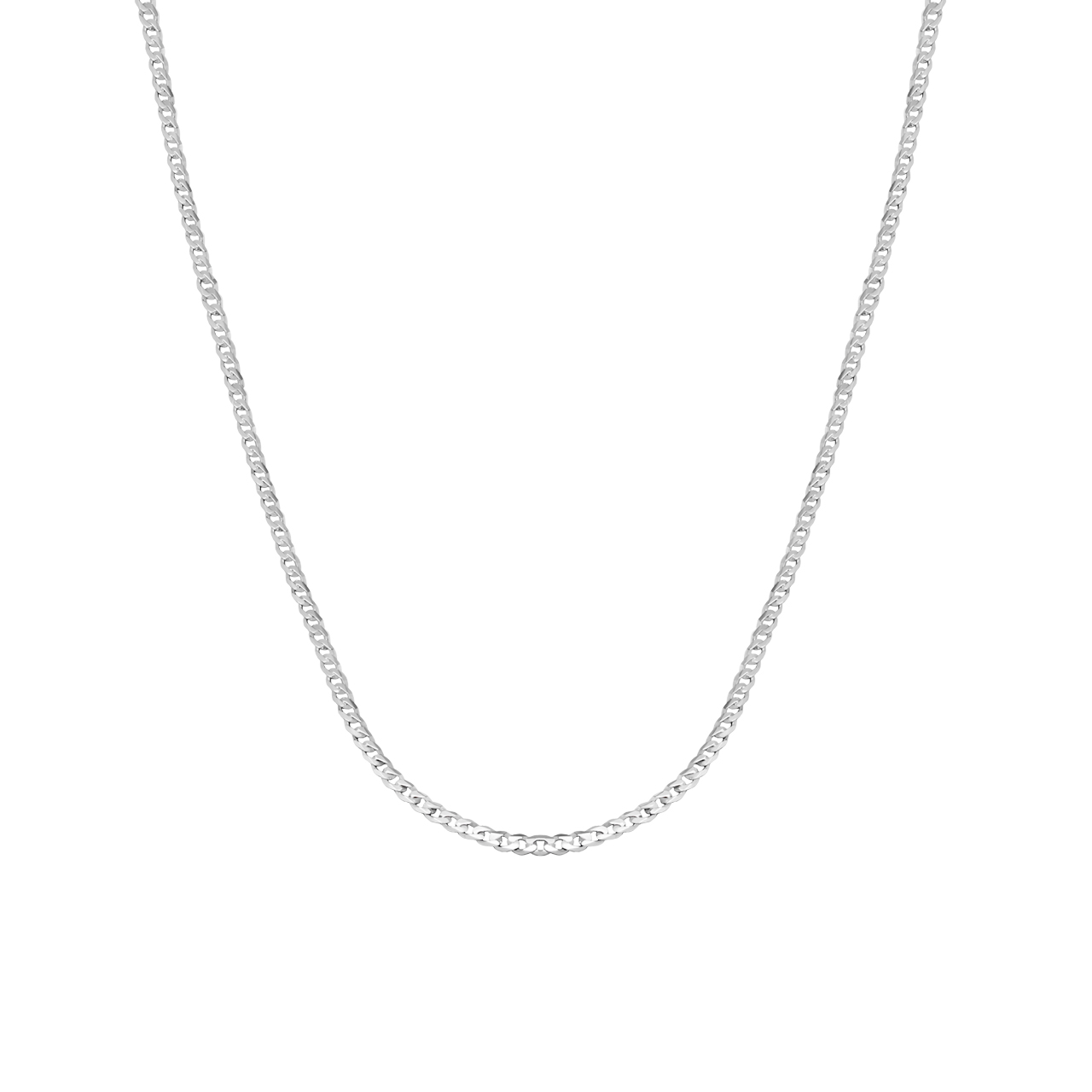 Curb Chain Necklace 1.2 mm Kari, 925 Sterling Silver