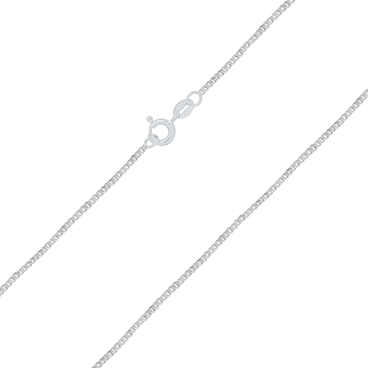 Curb Chain Necklace 1.2 mm Kari, 925 Sterling Silver