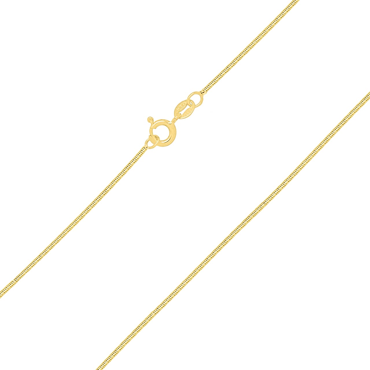 Snake Chain 0.8 mm, 925 Sterling Silver, gold-plated